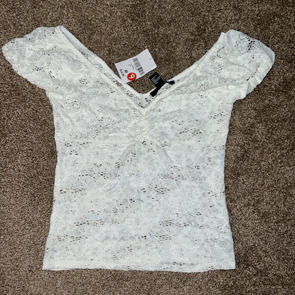White lace top